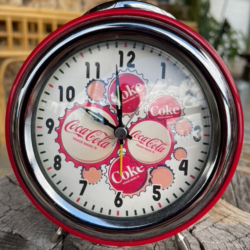 Vtg Coca-Cola Quartz Alarm Clock 1990s